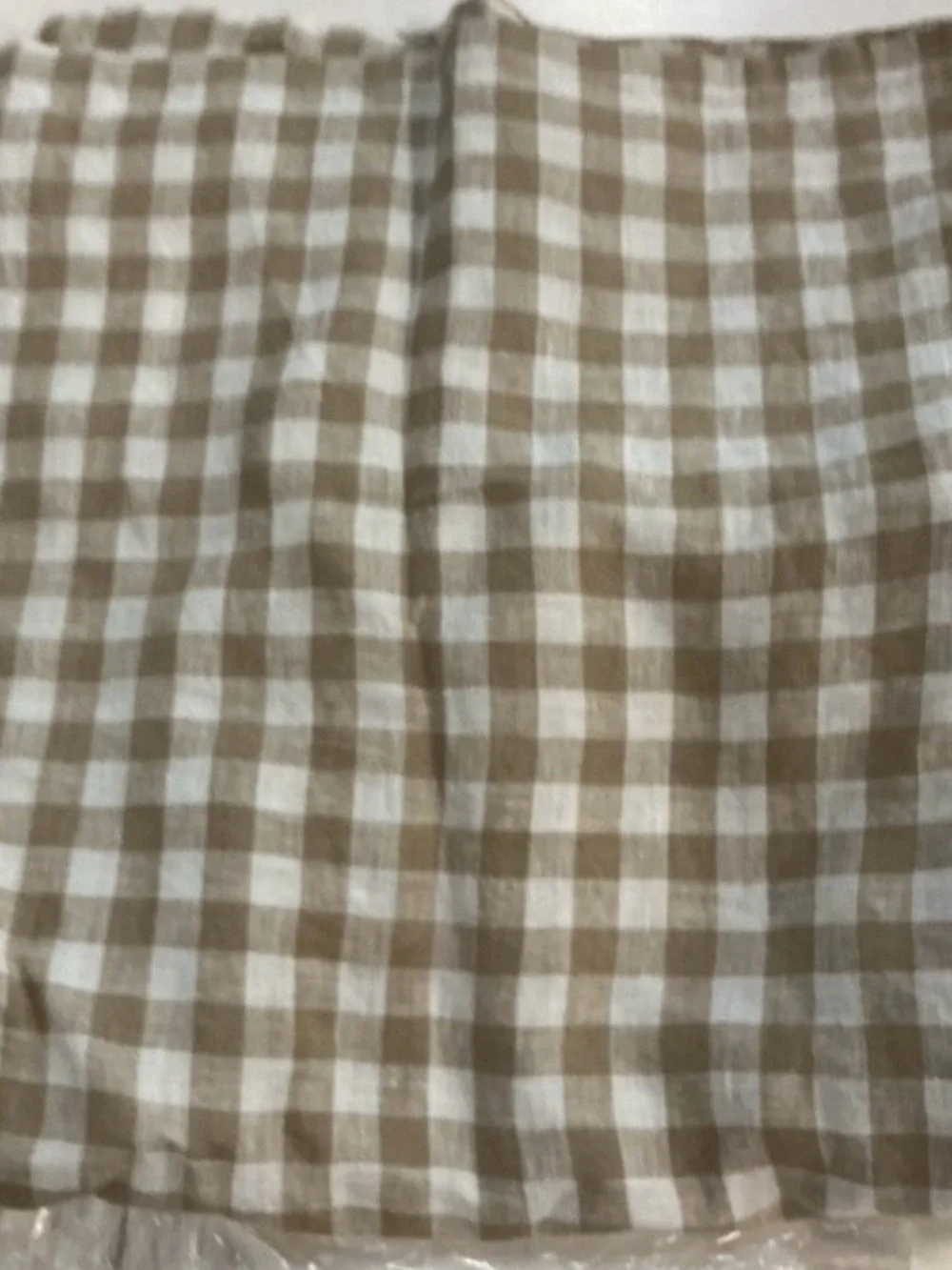 Quince European Linen Gingham Euro Sham Cafe
